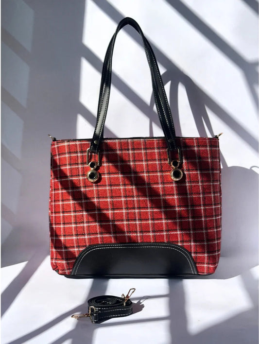 Cross Check Black Tote Bag