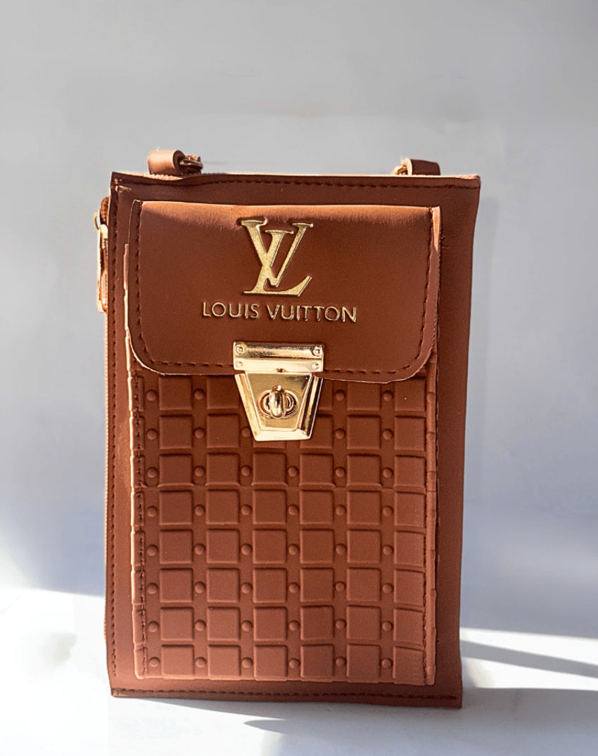 Louis Vuitton Crossbody 2 Zipper Brown