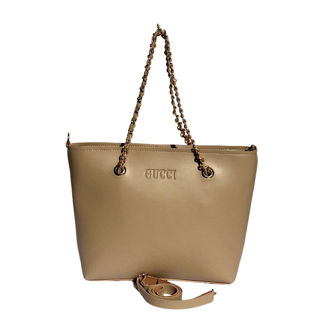 Gucci Tote Hand Bag Beige