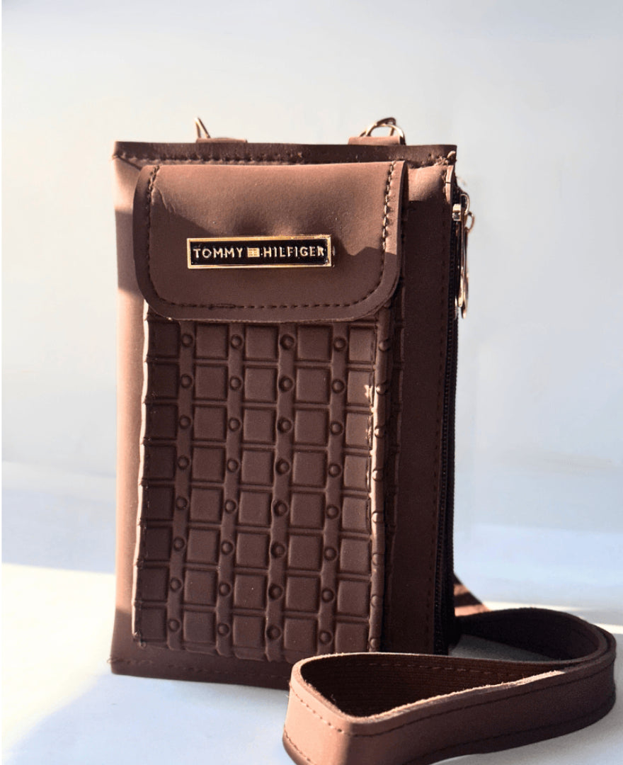 Tommy Hilfiger Cross Body 3 Zipper Coffee