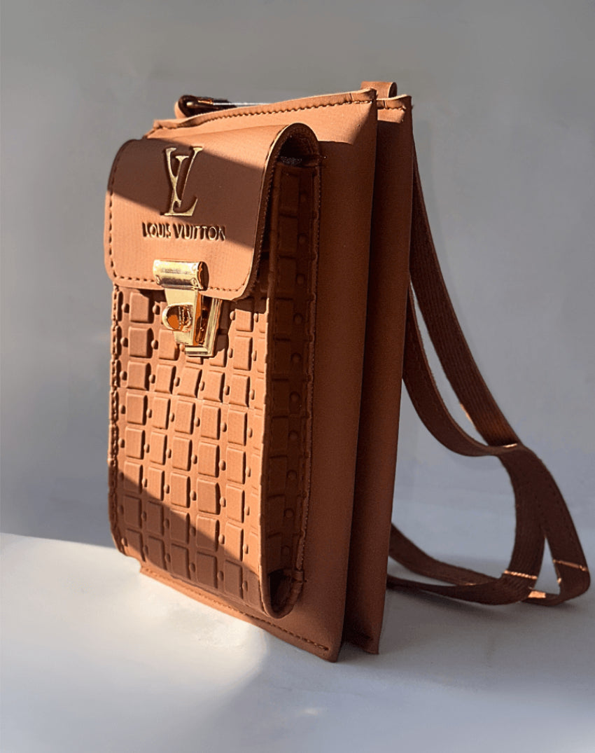 Louis Vuitton Crossbody 2 Zipper Brown