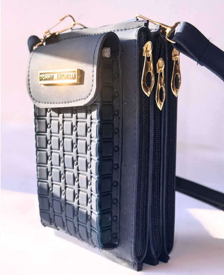 Tommy Hilfiger Cross Body 3 Zipper Navy Blue