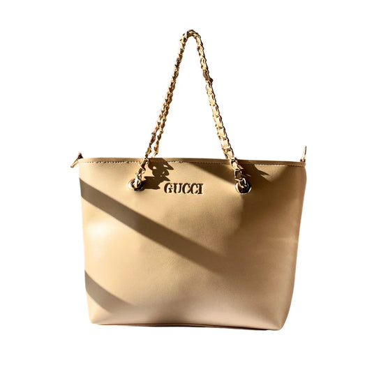 Gucci Tote Hand Bag Beige