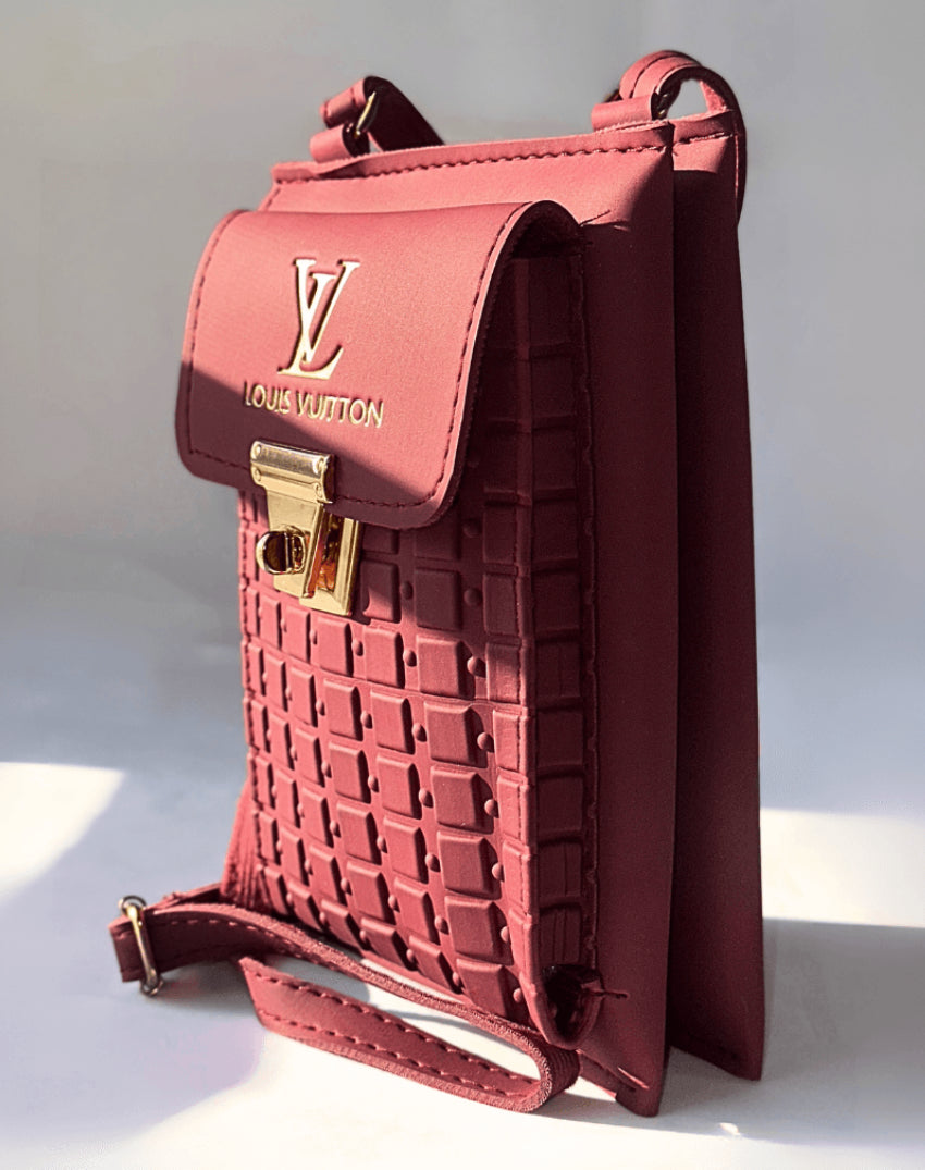 Louis Vuitton Crossbody 2 Zipper Maroon