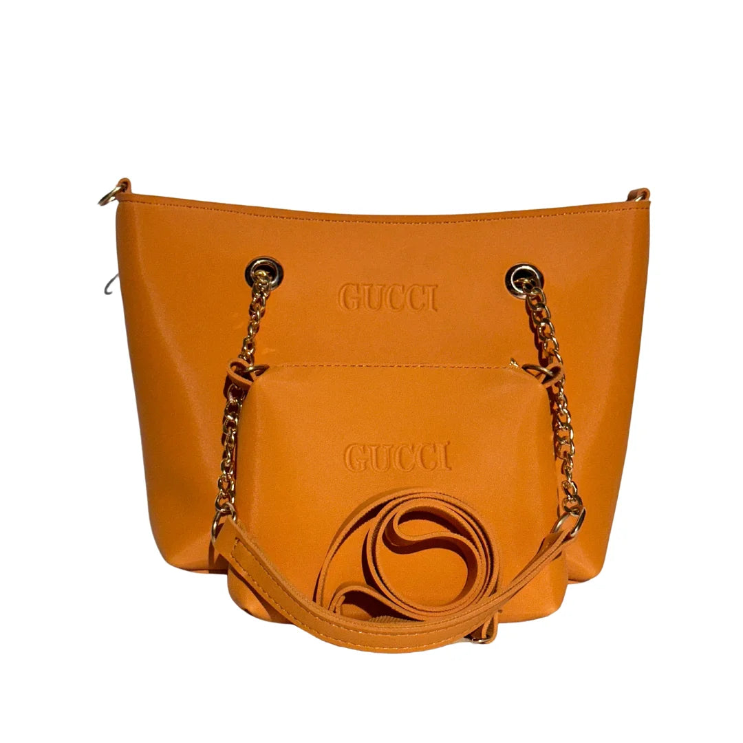 Gucci Hand Bag Set of 2 Mustard