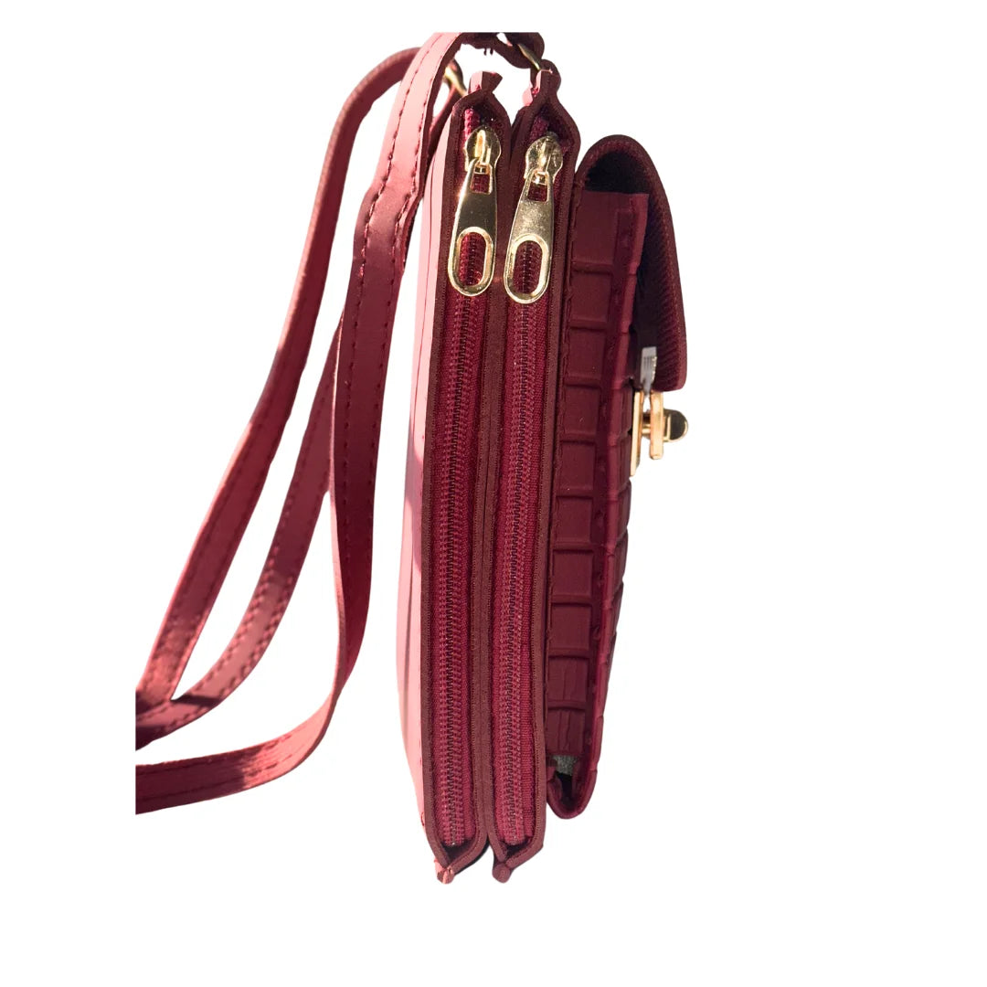 Louis Vuitton Crossbody 2 Zipper Maroon