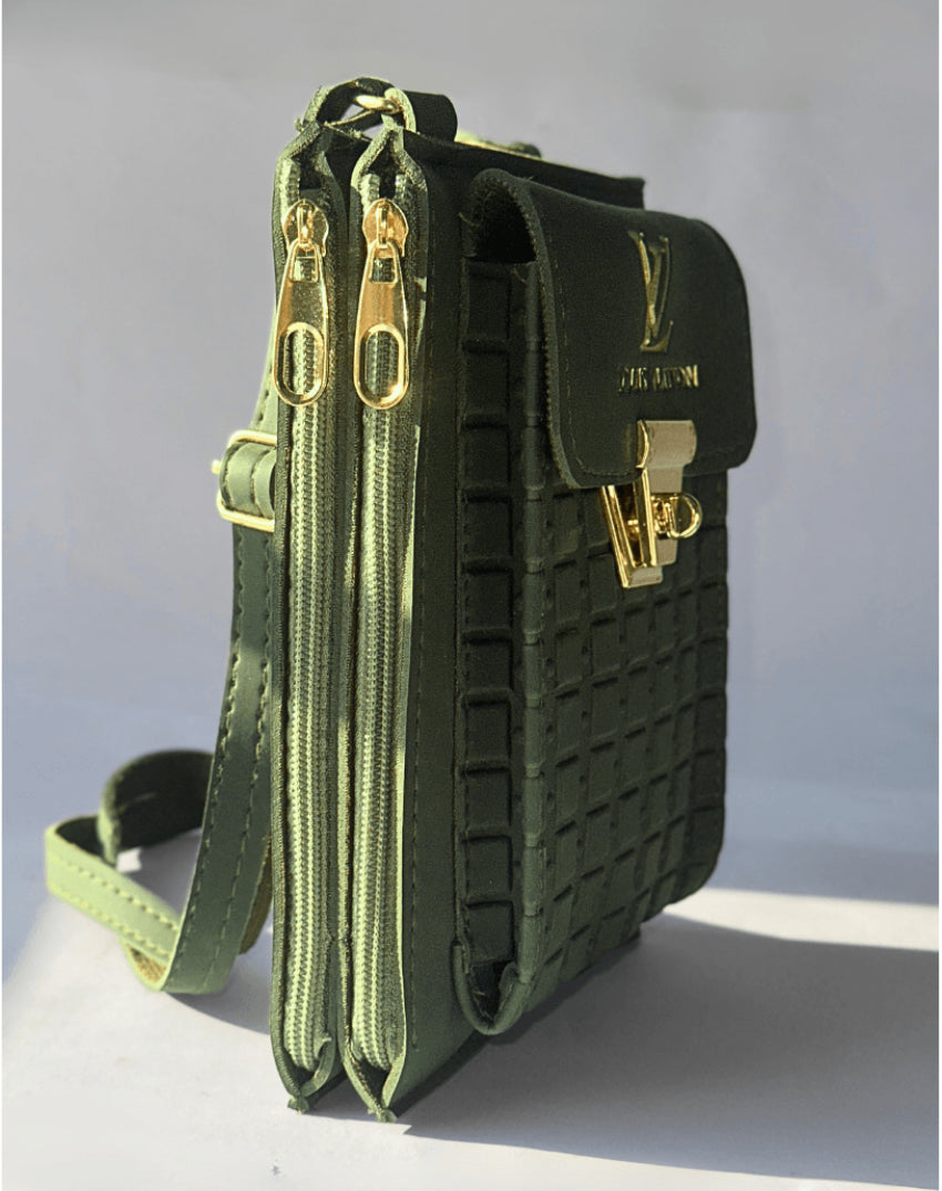 Louis Vuitton Crossbody 2 Zipper Dark Green